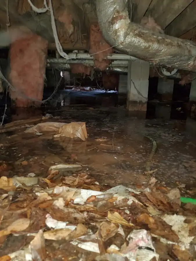 Crawl space flood assessment for Commercial Water Damage Restoration in Poughkeepsie