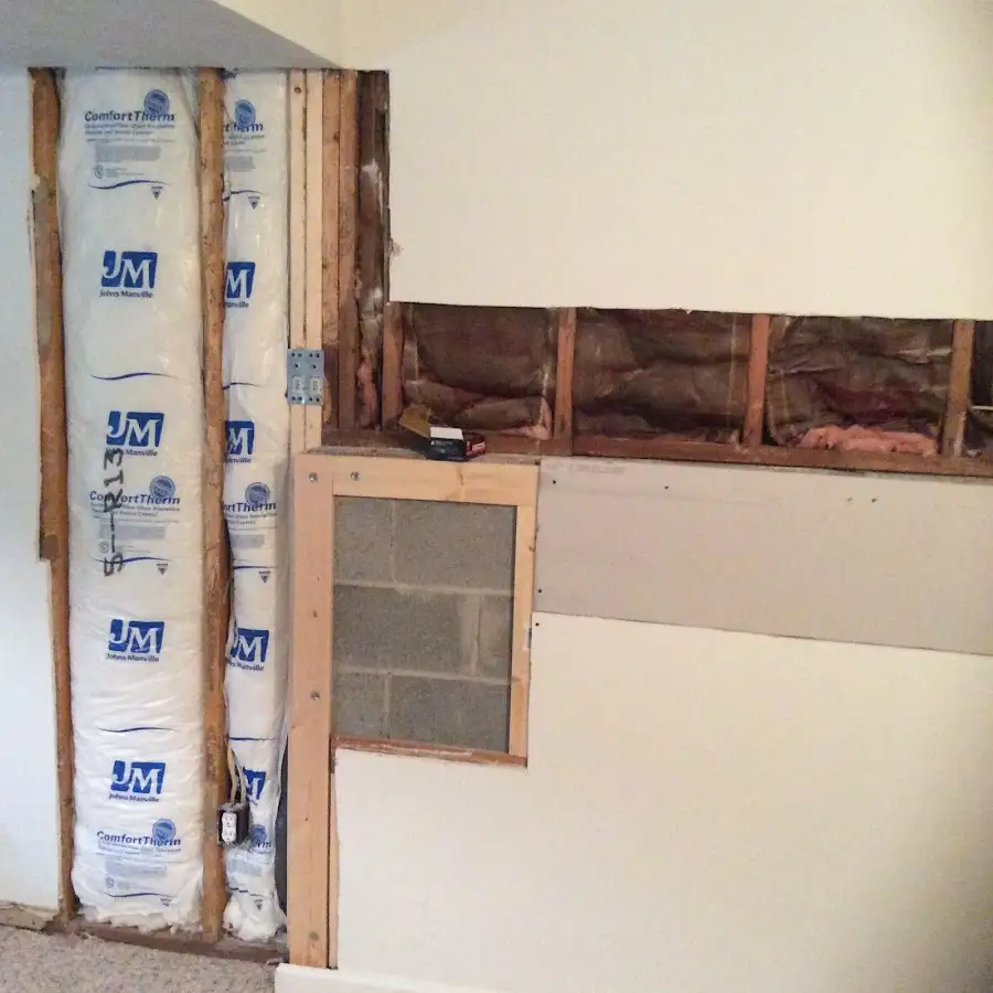 Wall insulation replacement during Contents Cleaning & Restoration in Poughkeepsie
